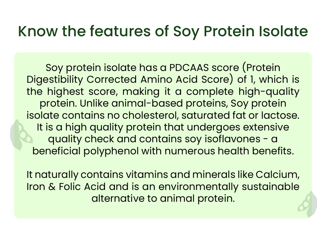 Know the features of Soy Protein Isolate